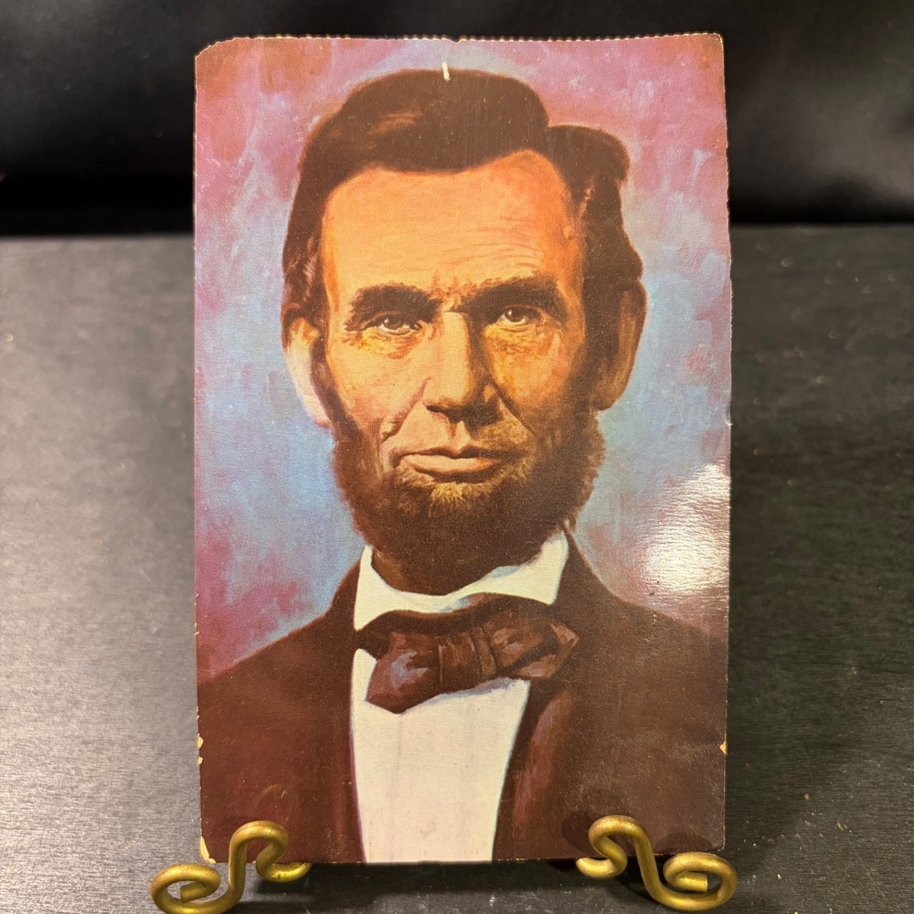 Vintage Abraham Lincoln Portrait Postcard L. E. Smith Gettysburg Mike Roberts